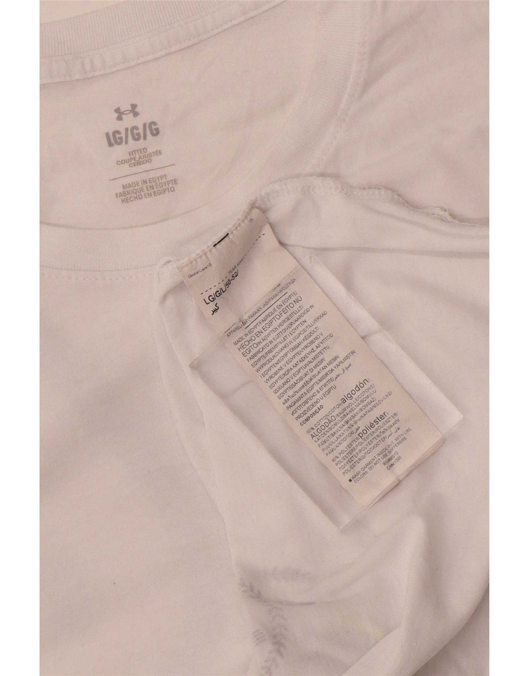 Under Armour Haut graphique à manches longues pour homme en coton blanc