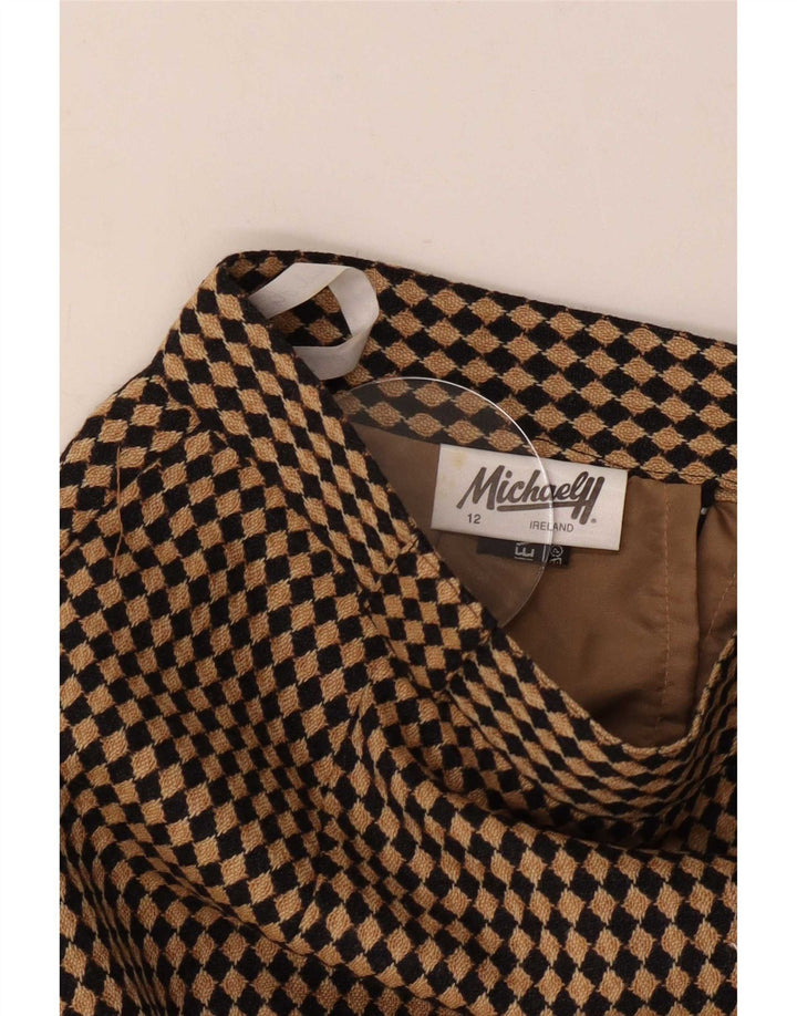 Michael H Jupe crayon pour femme UK 12 Medium W26 Beige Argyle/Diamond Wool