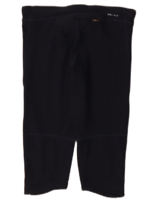 Nike Femmes Capri Leggings UK 10 Petit Bleu Marine Polyester Sports