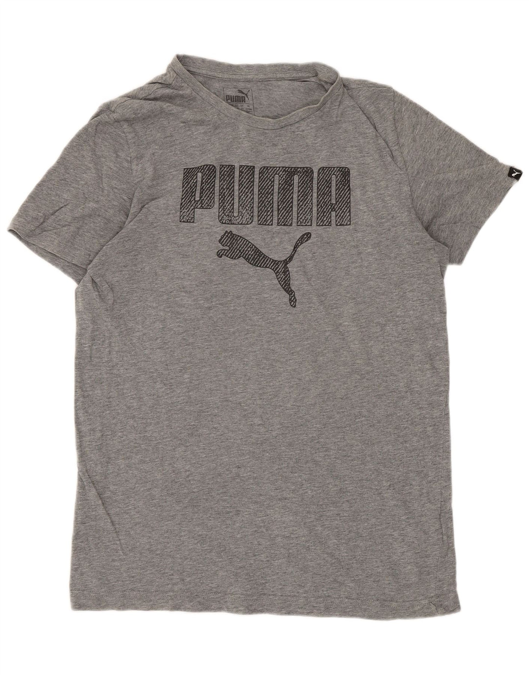 Puma Garçon Regular Graphic T-Shirt Top 15-16 ans Gris Coton