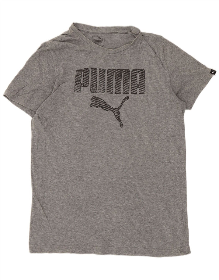 Puma Garçon Regular Graphic T-Shirt Top 15-16 ans Gris Coton