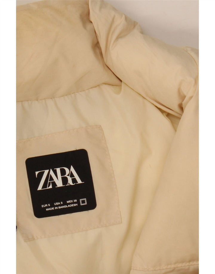 ZARA Veste matelassée homme UK 36 Small Beige Nylon