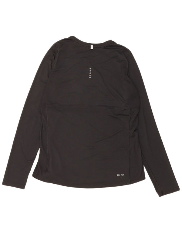 Nike Haut Dri Fit à manches longues pour femme UK 14 Large Noir