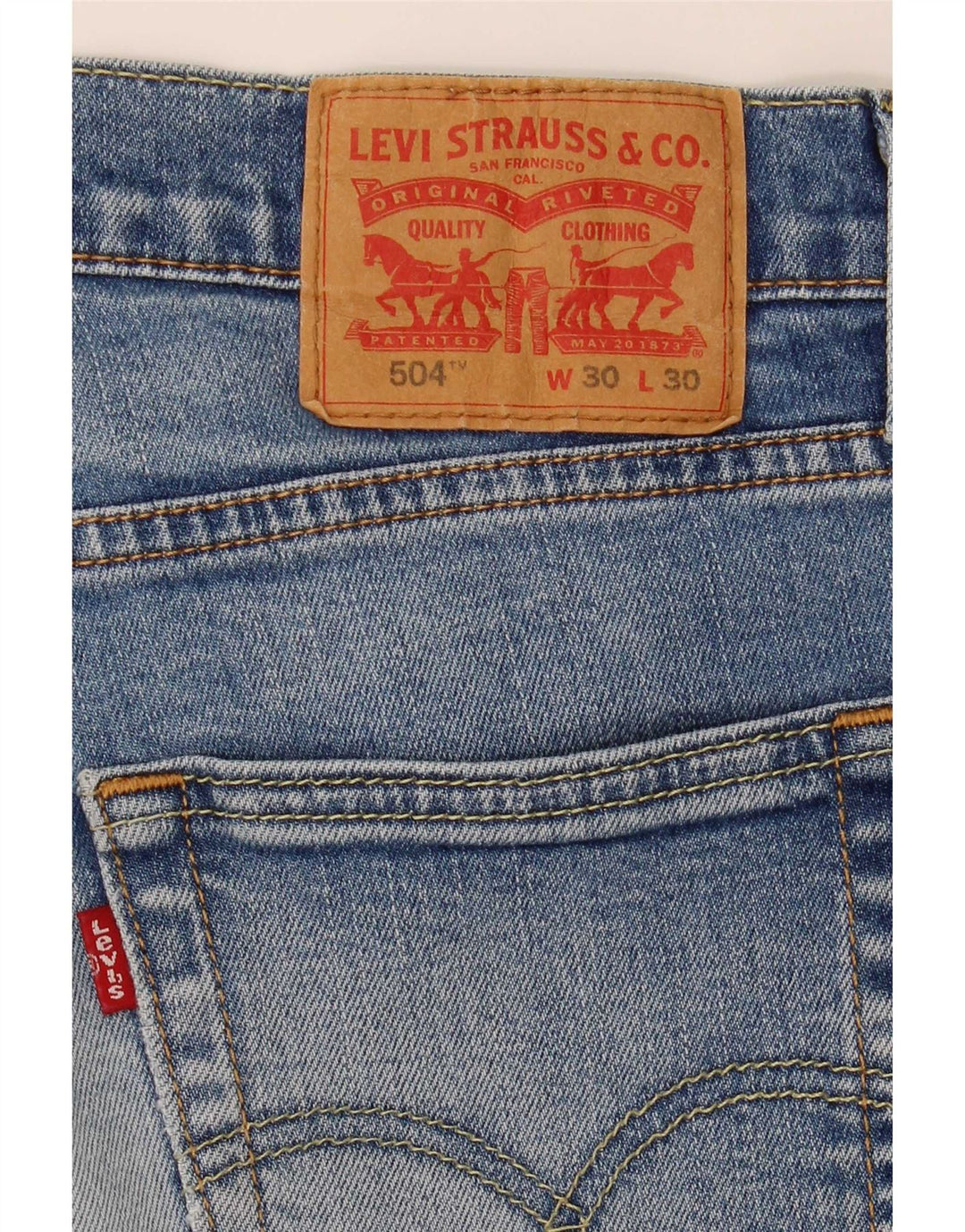 Levi's Short en Jean 504 W30 Homme Bleu Moyen