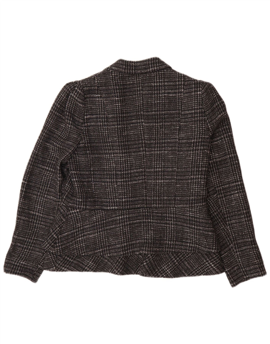 MASSIMO DUTTI Veste Blazer Femme EU 42 Grand Gris à Carreaux Coton