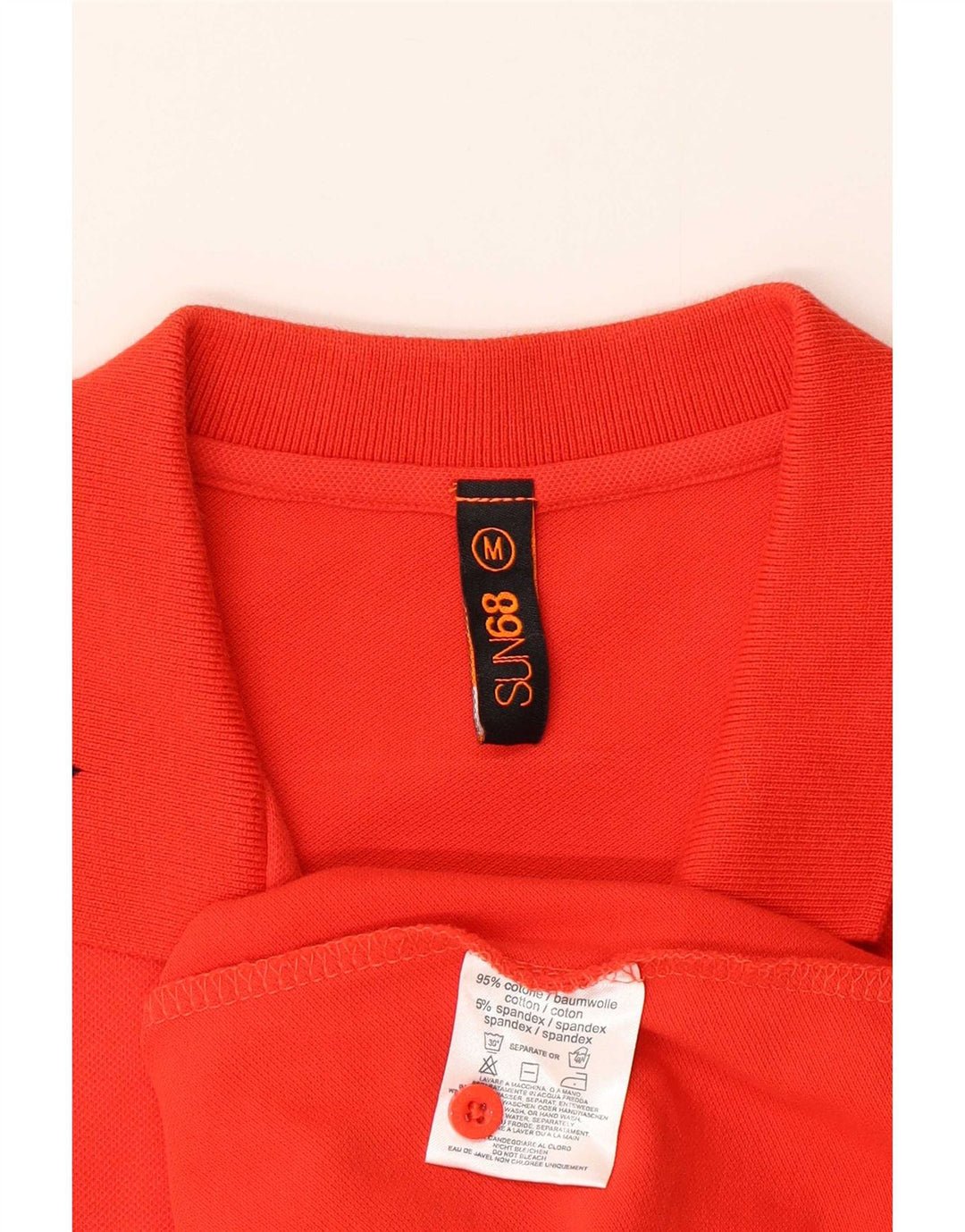 Sun68 Robe Polo Femme UK 12 Coton Rouge Moyen