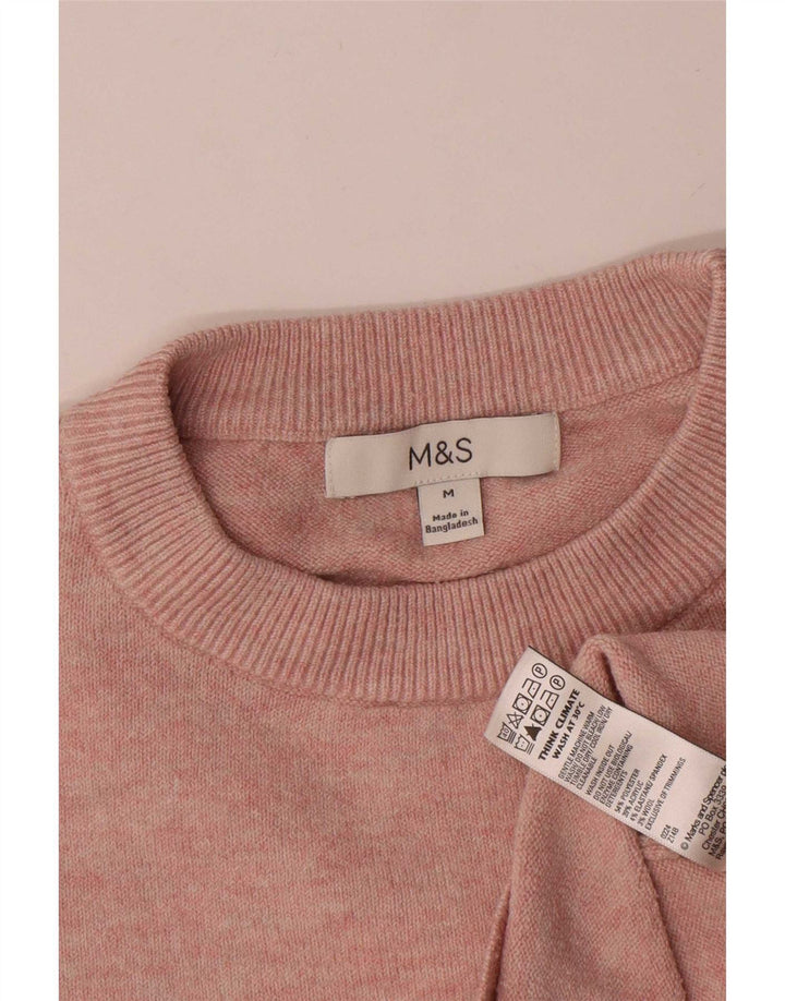 Marks & Spencer Pull à col rond pour femme UK 14 Polyester rose moyen