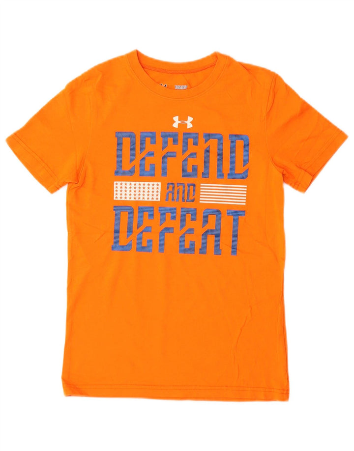 UNDER ARMOUR T-shirt ample graphique pour garçon 7-8 ans Petit Orange Coton