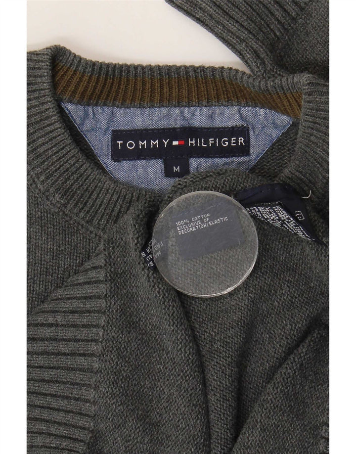 Tommy Hilfiger Pull Ras du Cou Homme Gris Moyen Coton