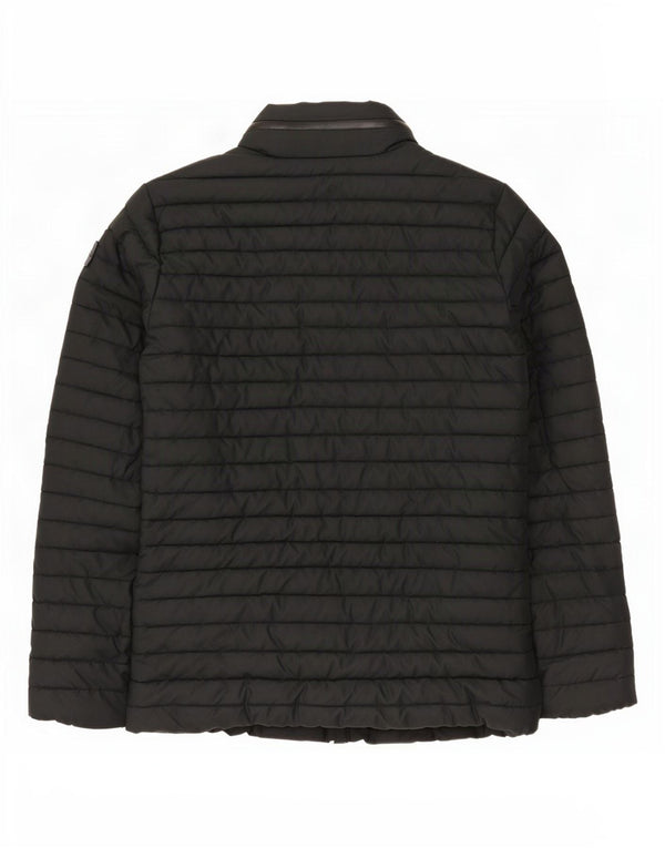 Superdry Veste matelassée à capuche pour hommes UK 40 Large Bleu Marine Polyester