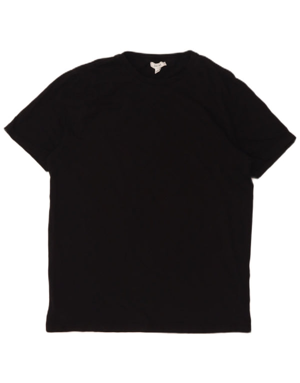 Reiss T-Shirt Homme Haut Large Noir Coton