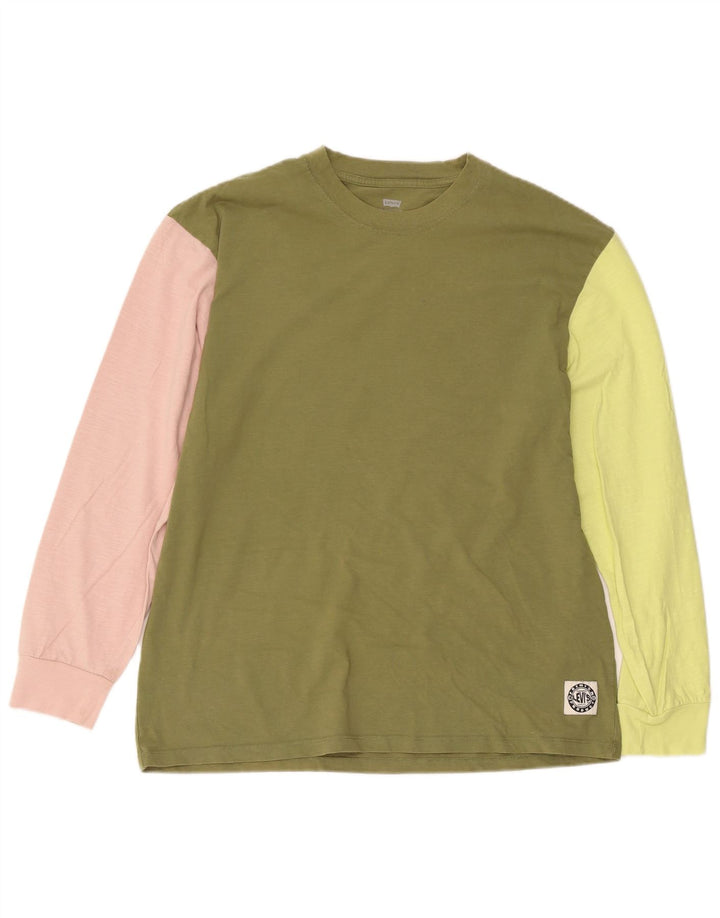Levi's Top Relaxed Manches Longues Homme Vert Moyen Colourblock Cotton