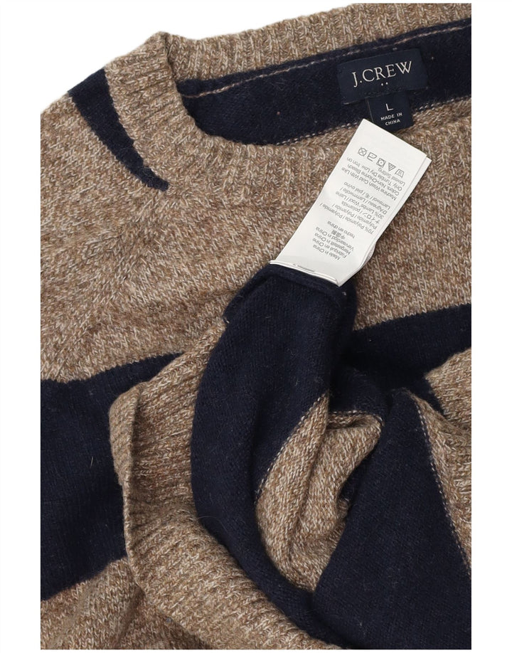J. CREW Pull à col rond pour homme en polyamide rayé bleu marine