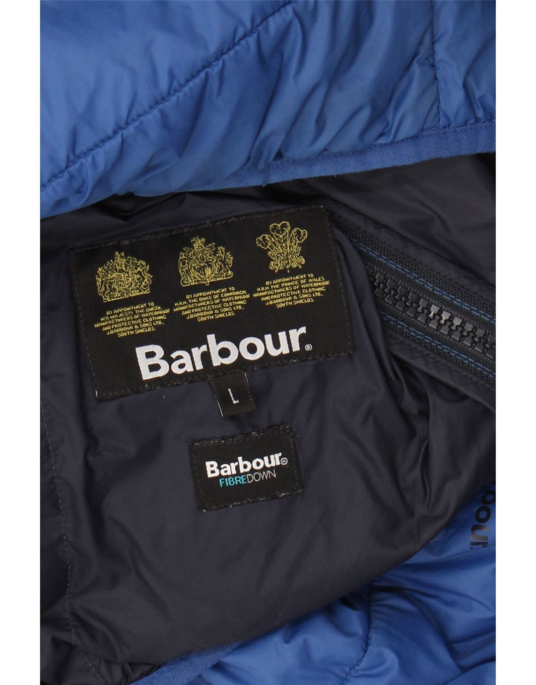 BARBOUR Boys Hooded Padded Jacket 11-12 Years Large  Blue