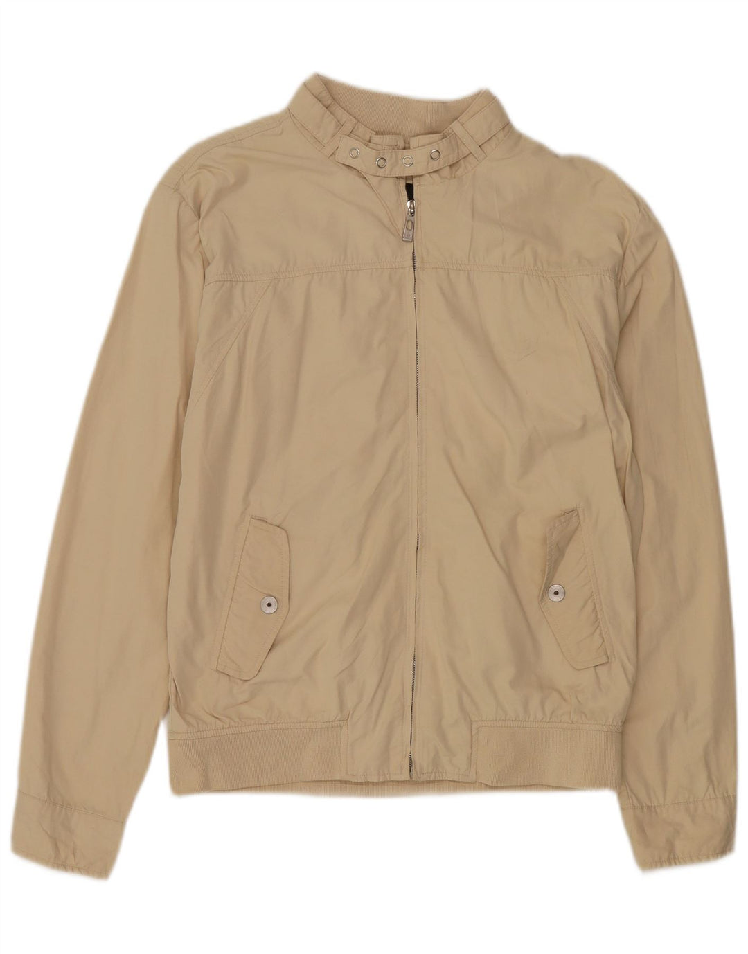 Sergio Tacchini Veste Bomber Homme UK 40 Grand Coton Beige