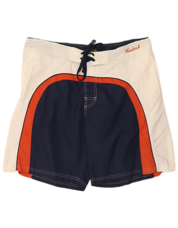 Woolrich Short de Bain Homme Large Bleu Marine Colourblock Polyamide