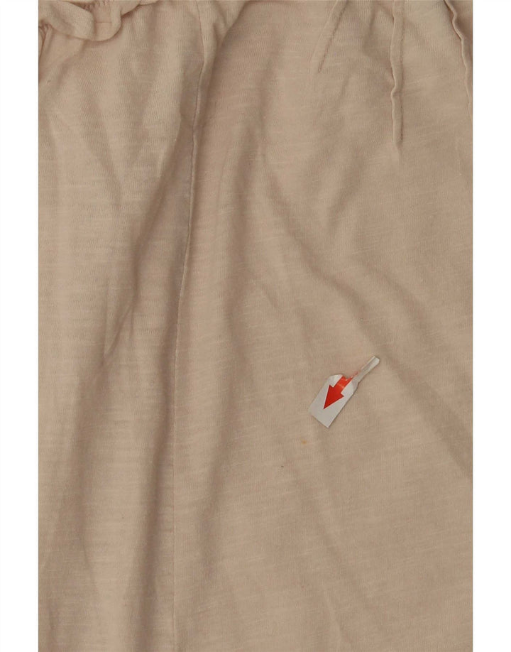 Benetton Haut court sans bretelles pour femme UK 12 Coton beige moyen