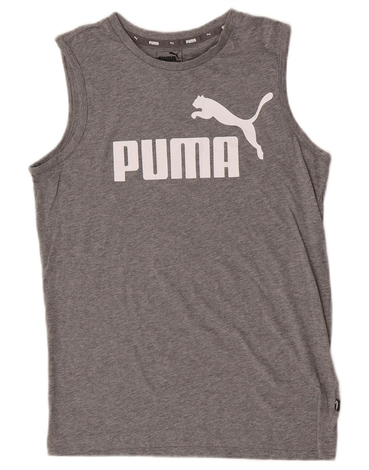 Puma Débardeur Graphique Garçon 13-14 ans Gris Moucheté