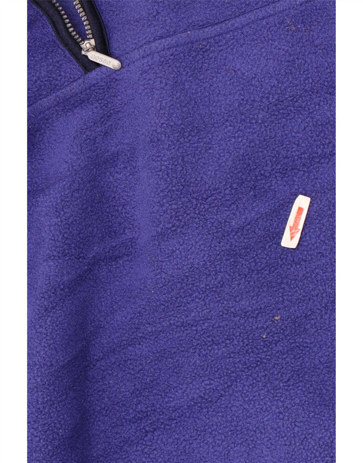 Aesse Pull polaire à col zippé pour homme XL Bleu Polyester