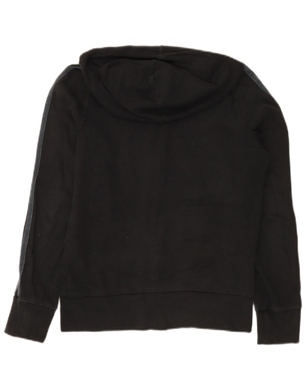 Adidas Pull à capuche zippé pour femme UK 10 Petit coton noir