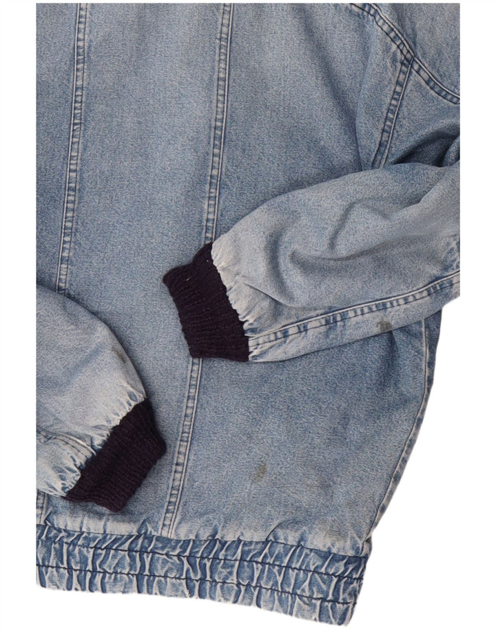 POP 84 Veste Sherpa en denim coupe ample vintage pour homme UK 38 Coton bleu moyen