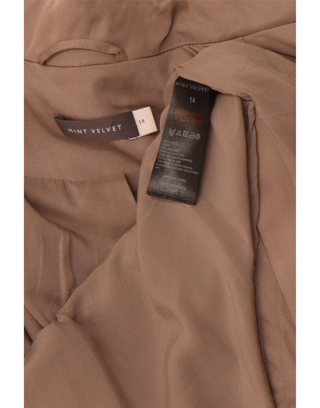 MINT VELVET Veste utilitaire pour femme UK 14 Lyocell marron moyen