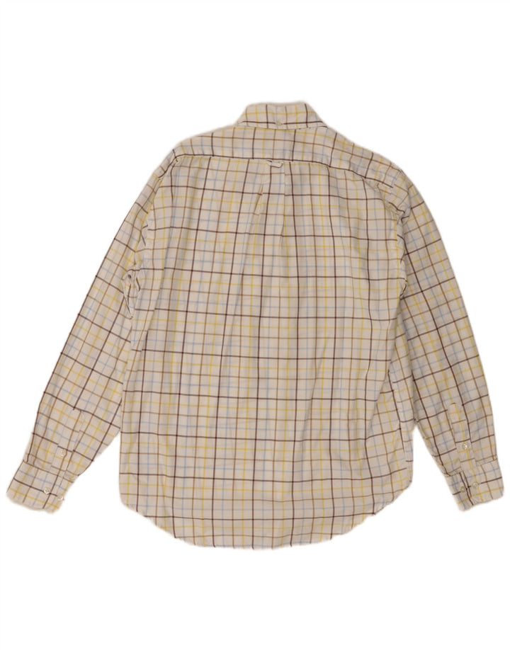 Henry Cottons Chemise homme Taille 41 Coton à carreaux blanc moyen