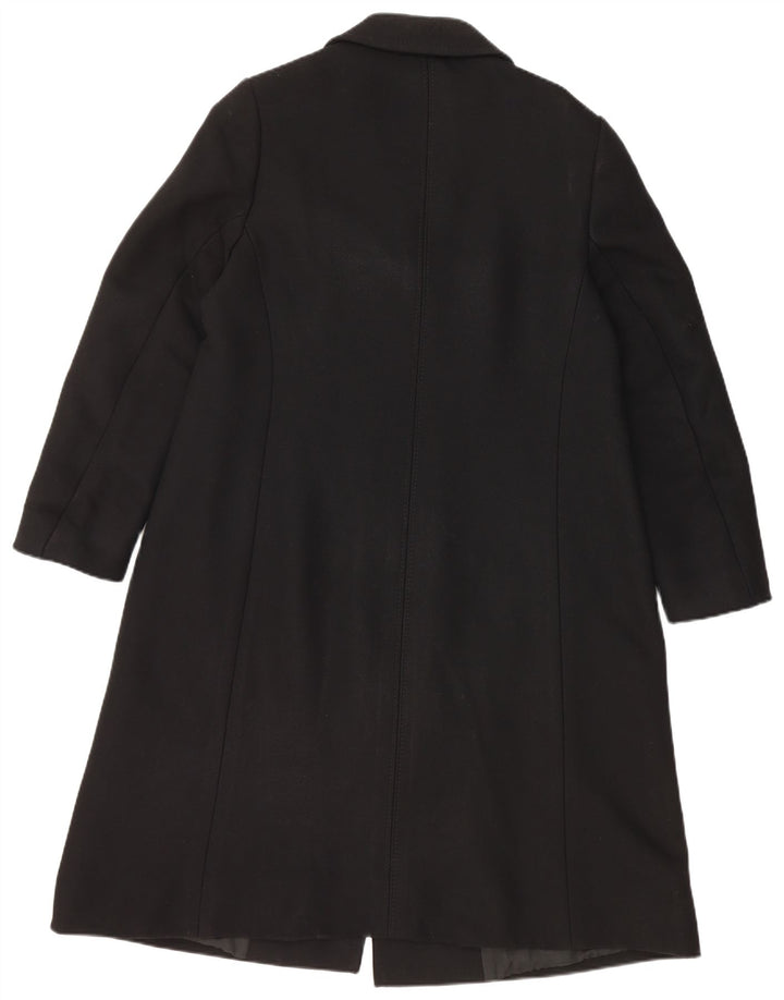 VINTAGE Manteau Femme UK 14 Moyen Noir