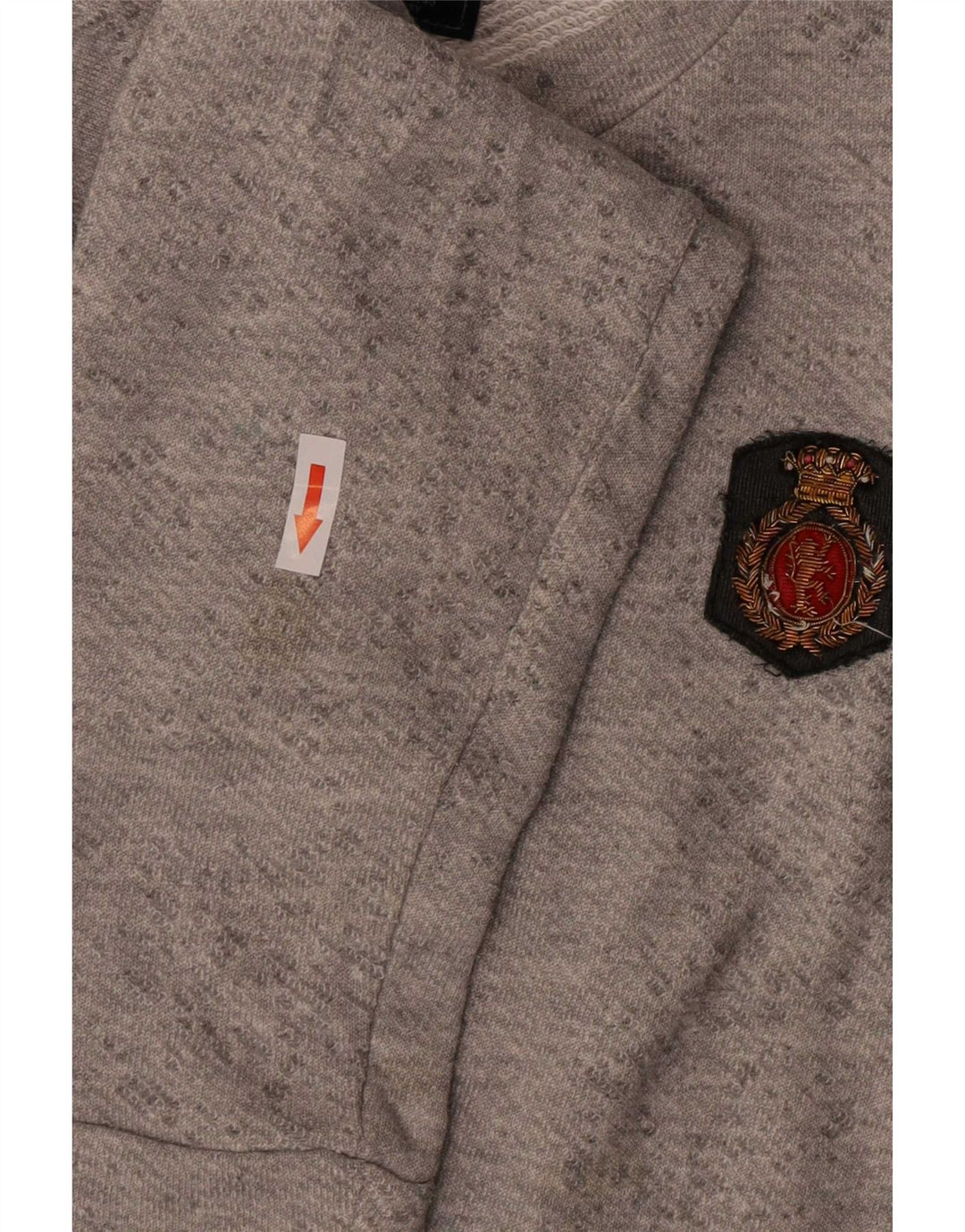 Zara Homme Sweatshirt Jumper Large Gris Moucheté Polyester