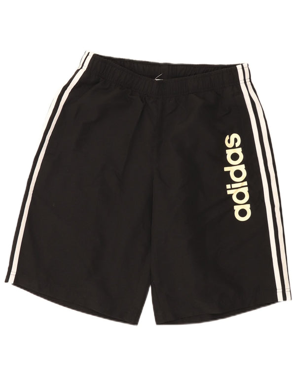 Adidas Short de Sport Climalite Graphic Homme Noir Moyen Polyester