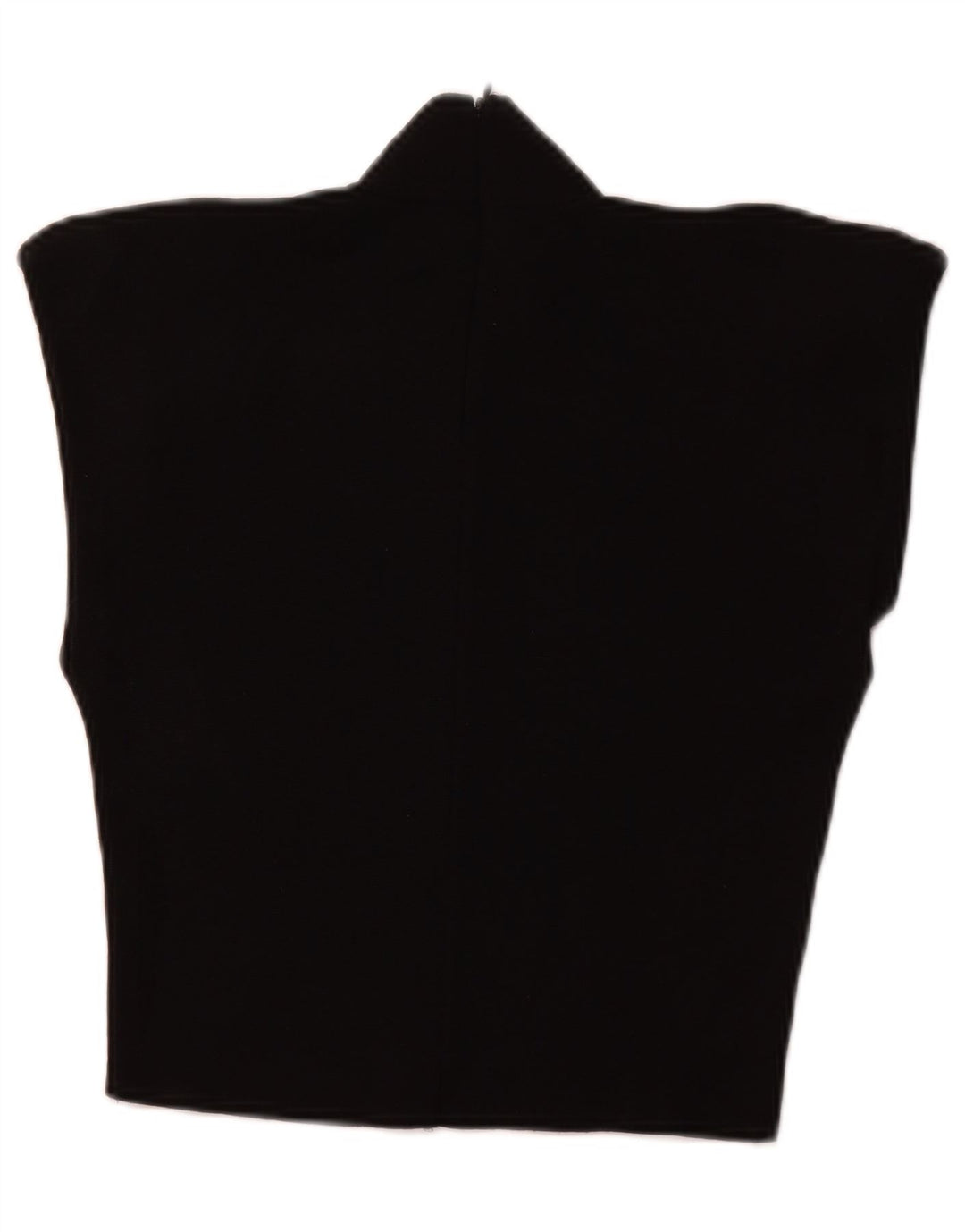 ZARA Pull court à col roulé pour femme UK 12 Noir moyen