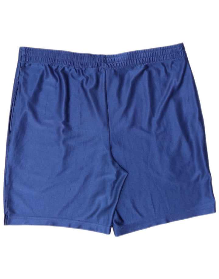 Short de sport vintage pour homme en polyester bleu moyen