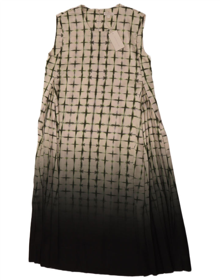Cos Robe de Tente sans Manches pour Femme EU 40 Polyester à Carreaux Blanc Moyen