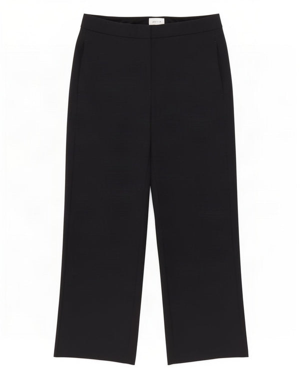 Jigsaw Pantalon court à jambe large pour femme UK 10 Small W30 L24 Bleu marine