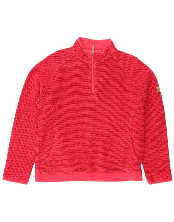 Weird Fish Sweat-shirt graphique à col zippé pour femme UK 16 Large Rose