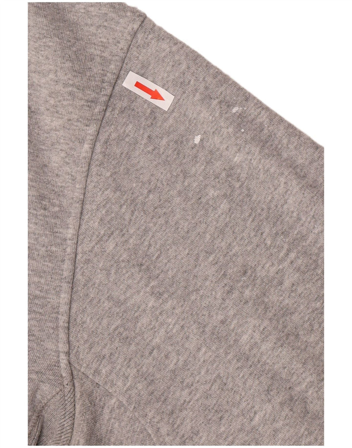 Timberland Pull à capuche zippé pour hommes, grand coton gris