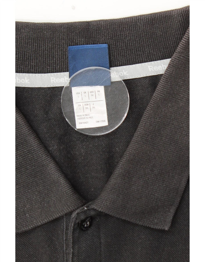 REEBOK Polo Homme Grand Noir Coton