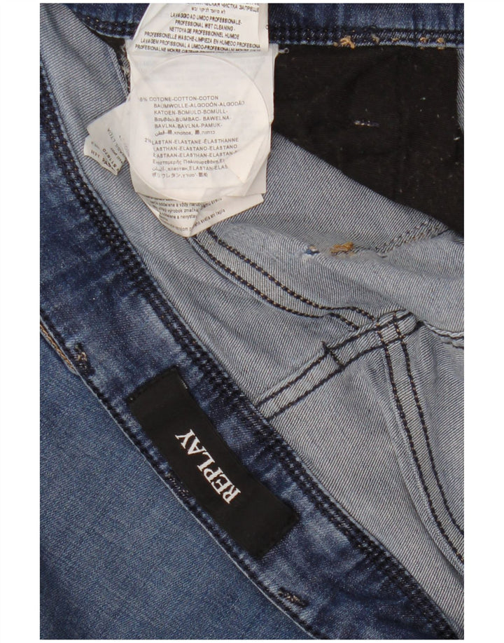 Replay Jean Slim Homme W36 L32 Bleu Coton