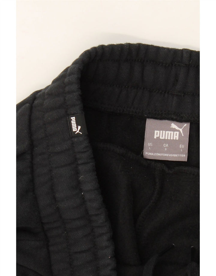 PUMA Mens Tracksuit Trousers Joggers Large  Black Cotton Vintage Puma and Second-Hand Puma from Messina Hembry 