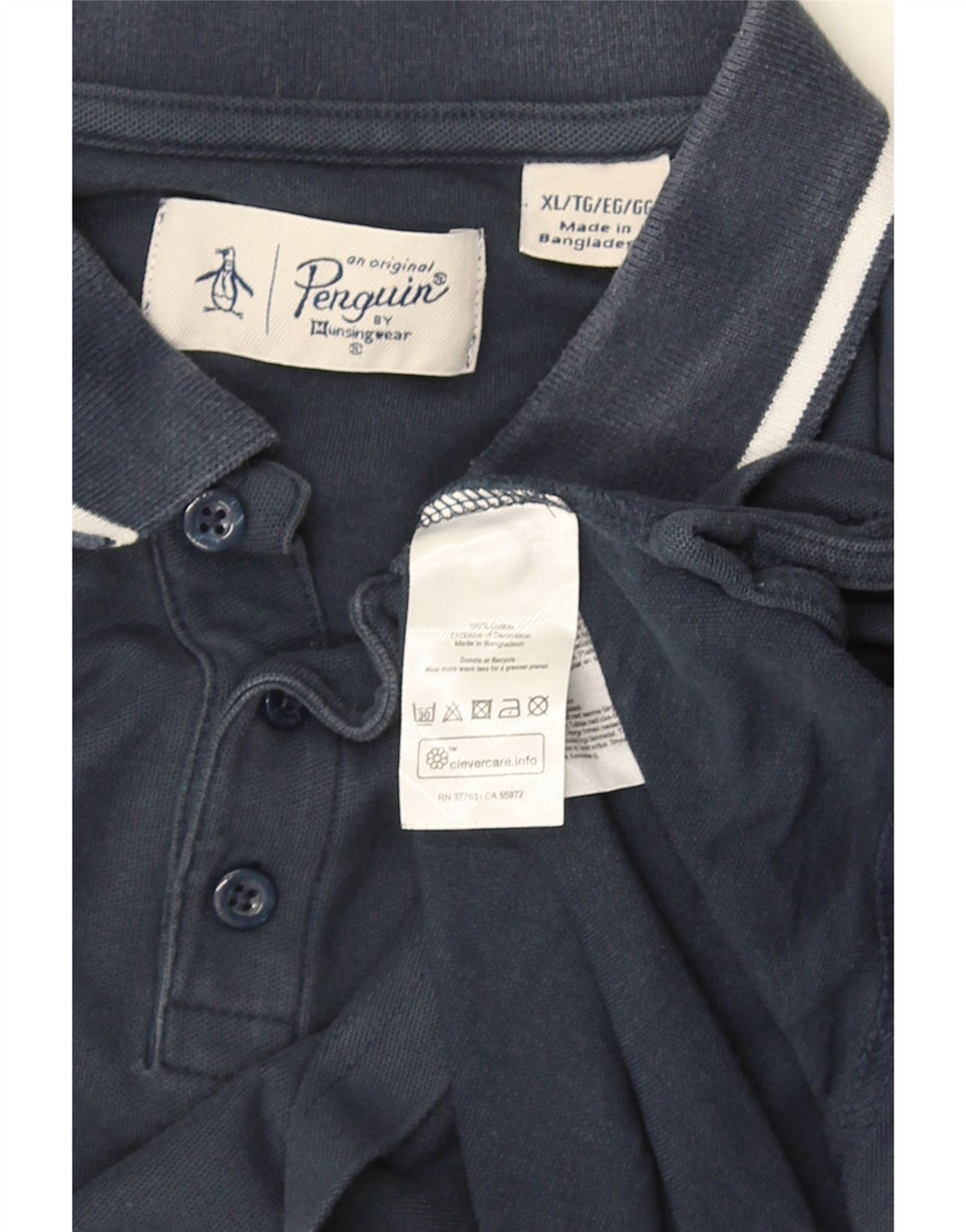 PENGUIN Polo Homme XL Bleu Marine Coton