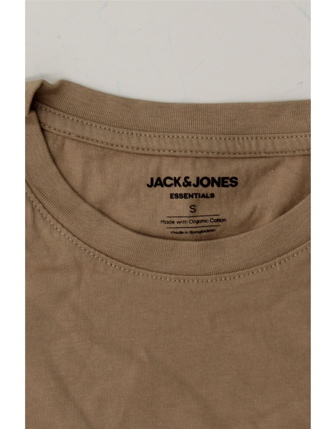 JACK & JONES Mens T-Shirt Top Small Beige Cotton Vintage Jack & Jones and Second-Hand Jack & Jones from Messina Hembry 