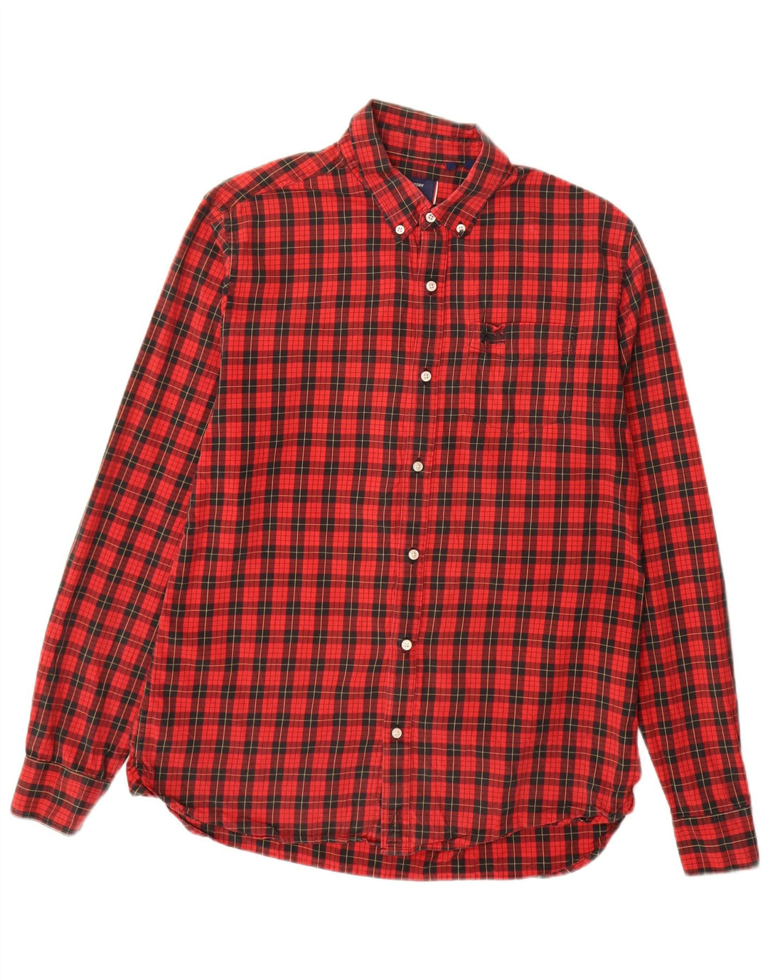Superdry Chemise Flanelle Homme Grand Carreau Rouge Coton