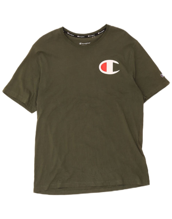 Champion T-Shirt Graphique Homme Top XL Kaki Coton