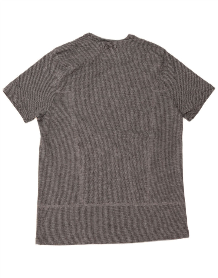 Under Armour T-Shirt Homme Top XL Gris Pinstripe Polyester