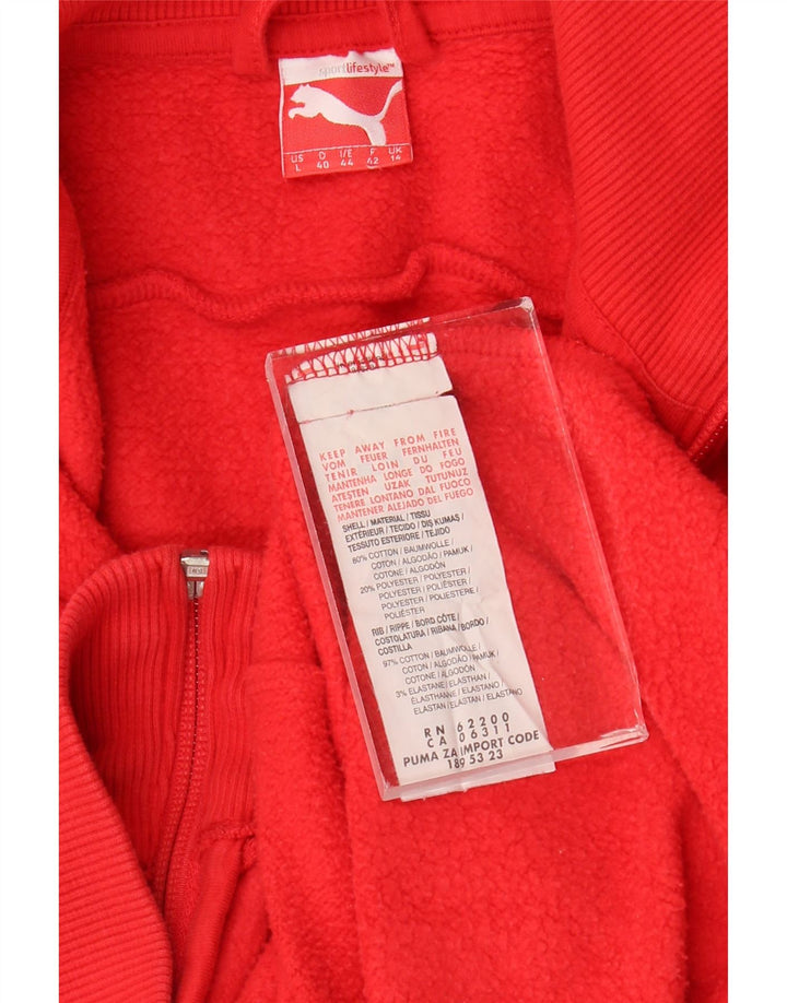 Puma Veste de survêtement pour femme UK 14 Rouge moyen Coton