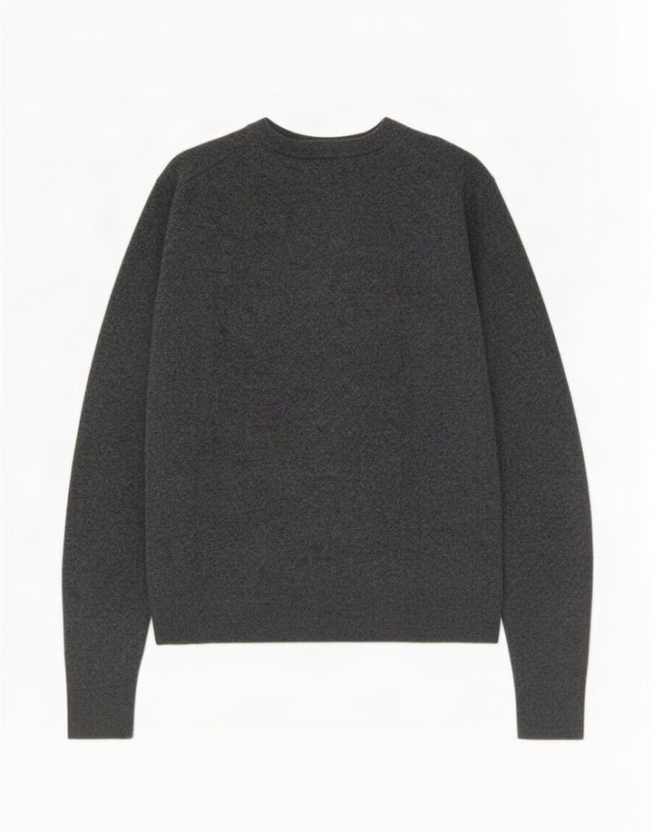 Gant Pull col en V pour femme UK 12 Laine gris moyen