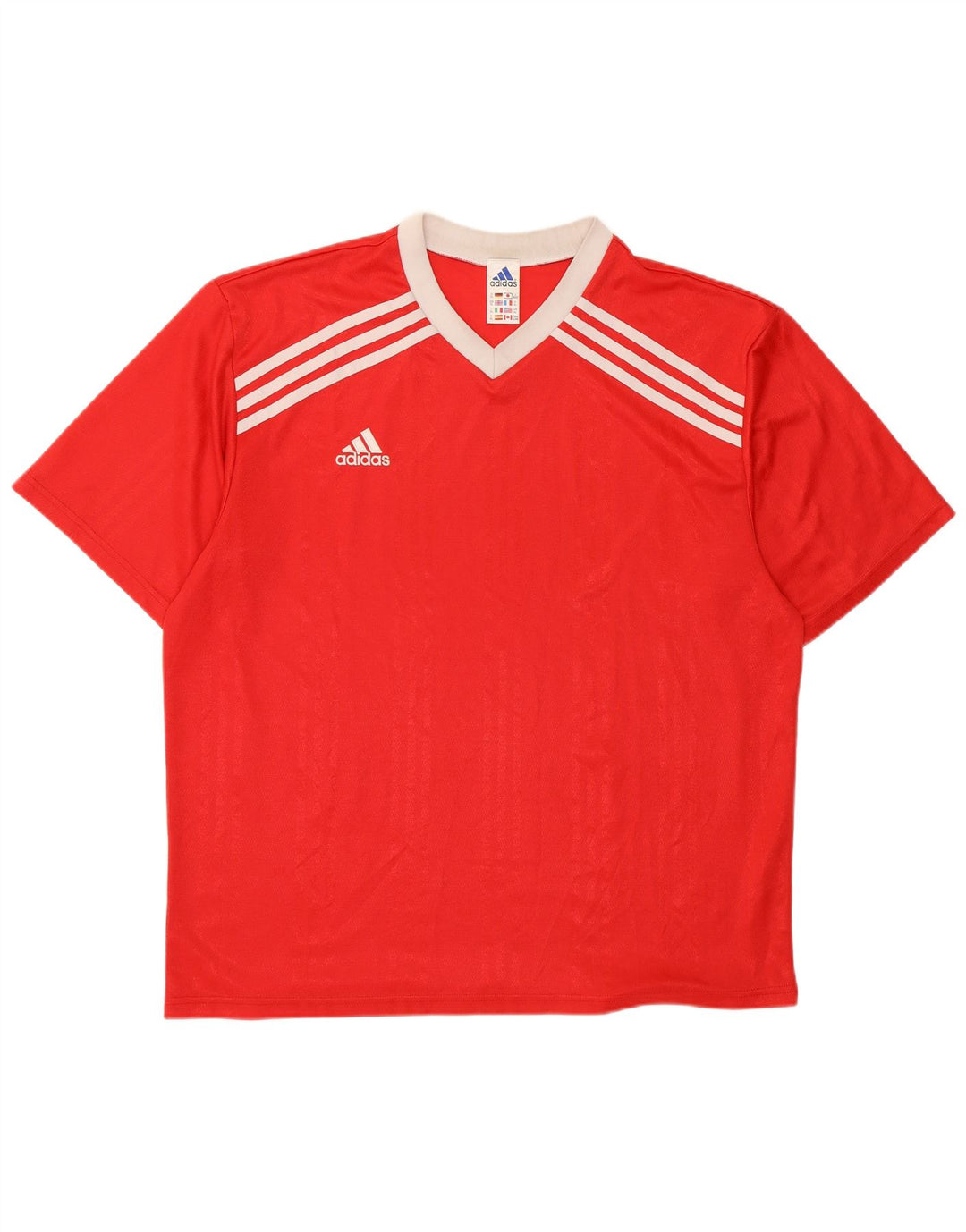 ADIDAS T-Shirt Graphique Homme Top XL Rouge Polyester