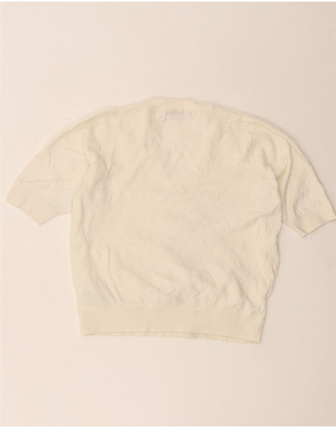 Marks & Spencer Pull col en V pour femme UK 12 Medium Off White