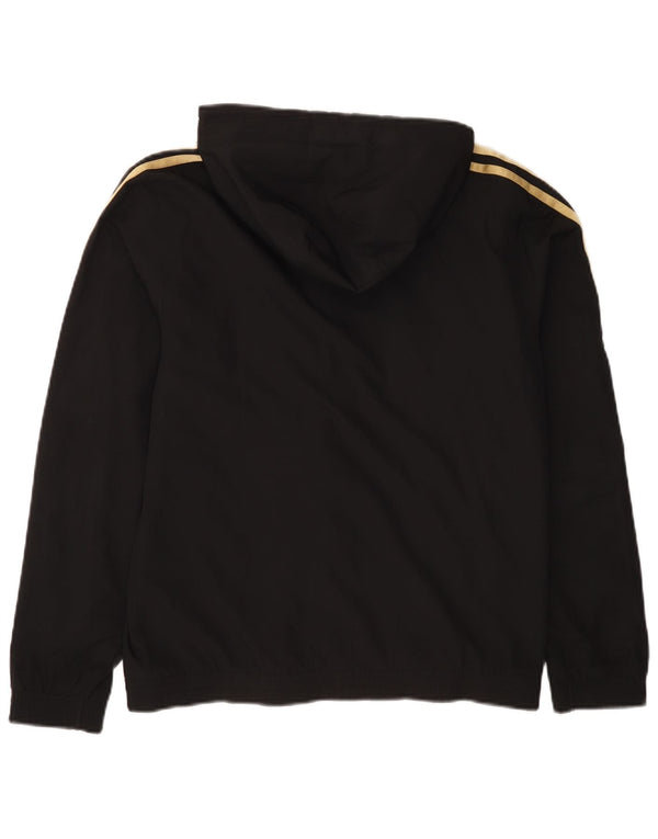 ADIDAS Pull à capuche zippé pour homme XS en polyester rayé noir