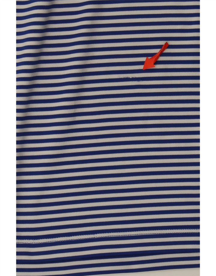 Under Armour Polo Heat Gear Homme Bleu Moyen Fines Rayures Polyester